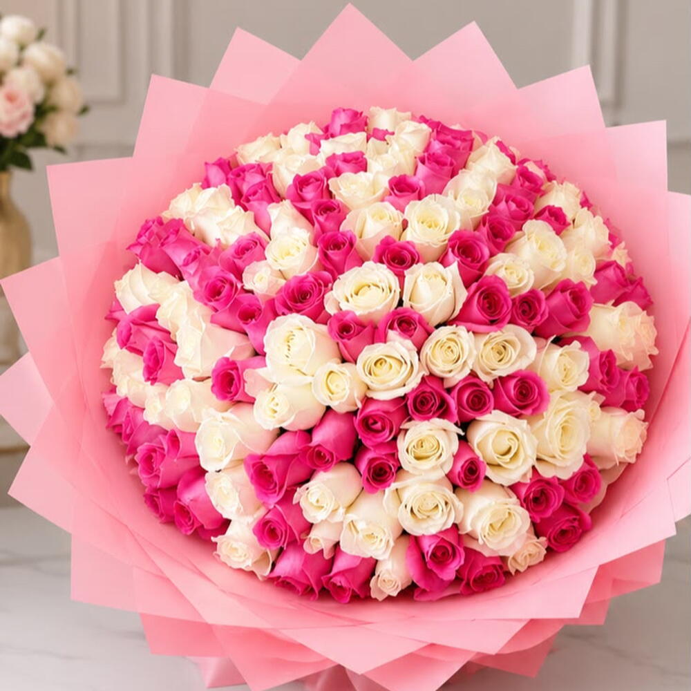 Pink & Ivory Luxe Bouquet view 2